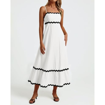 Dowerme Women’s Spaghetti Strap Summer Maxi Dress