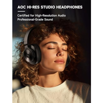 AOC Bluetooth Over Ear Headphones - Hi-Res Sound, 72H Playtime, Dual Connectivity