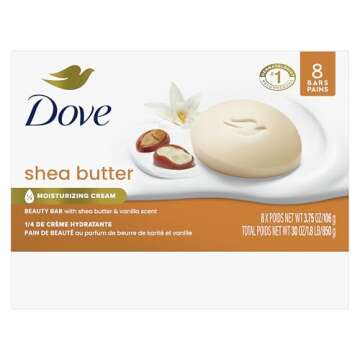 Dove Beauty Bar Soap Shea Butter, 8 Count