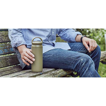 KINTO 21095 Day-off Tumbler, 16.9 fl oz (500 ml), Khaki, Double Wall Vacuum Construction, Hot and Cold Insulation, Water Bottle