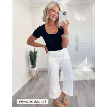 Luvamia Stylish High Waisted Flare Jeans for Women