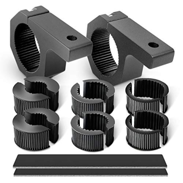 Nilight 90020B 2 Pack Mounting Bracket Kit LED Off Road Light Horizontal Bar Tube Clamp Roof Roll Ca...