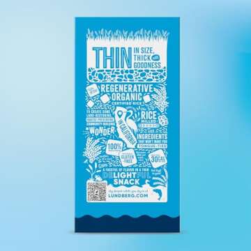 Lundberg Thin Brown Rice Cakes, Lightly Salted, 3-Pack – Regenerative Organic Certified, Healthy Snacks, Vegan, 6 Oz Ea