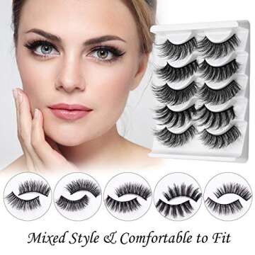 Magnetic Eyelashes with Eyeliner, InBrave 6D Reusable Magnetic False Lashes and Liner Natural Look w...