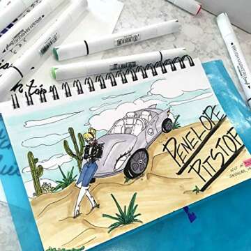 Bianyo 24 Colors Brush Markers for Art Projects