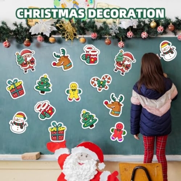 Christmas Craft Magnets for Kids - 48 Pcs Fun Kit