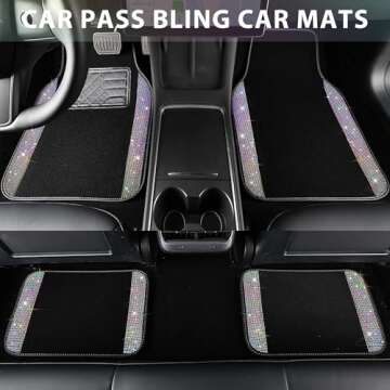 Stylish Bling Rhinestones Car Floor Mats for Women