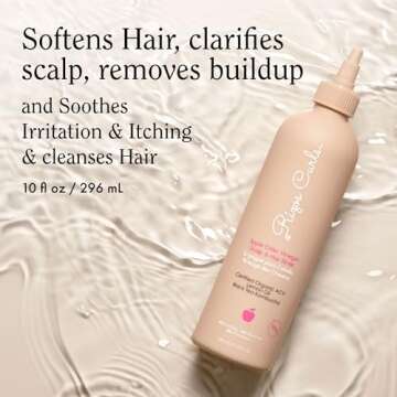 Rizos Curls Apple Cider Vinegar Scalp & Hair Rinse, Clarifies and Detox to Remove Product Buildup, B...