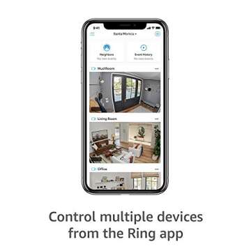Ring Indoor Cam (1st Gen), Compact Plug-In HD security camera with two-way talk, Works with Alexa - Black