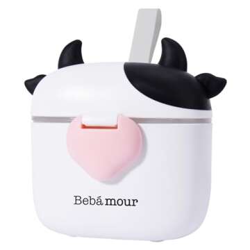 Bebamour Baby Formula Dispenser On The Go, Formula Container to Go, Formula Holder for Travel, Candy...