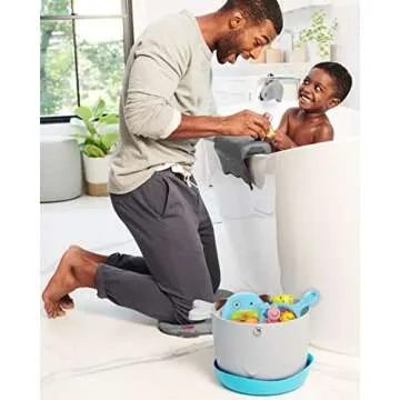 Skip Hop Baby Bath Toy Bucket Gift Set in Grey