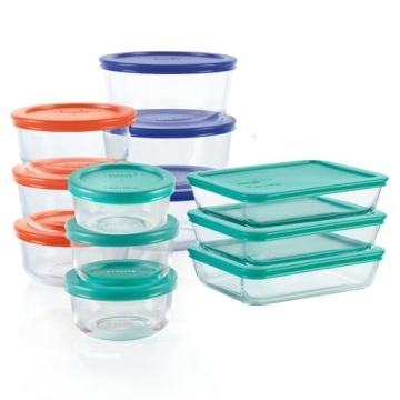 Pyrex Simply Store 12-Pack Glass Food Storage Set - BPA-Free & Safe