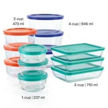 Pyrex 12-Pack Mixed Glass Storage Containers