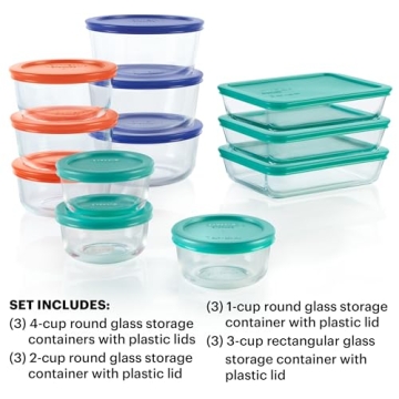 Pyrex 12-Pack Mixed Glass Storage Containers