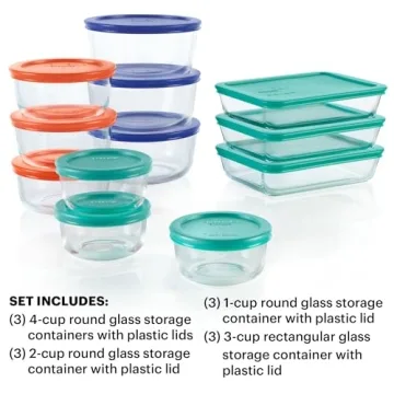 Pyrex 12-Pack Mixed Glass Storage Containers