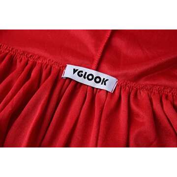 VGLOOK Unisex Adults Hooded Cloak Velvet Cape for Halloween Cosplay Costumes 59 inch Red