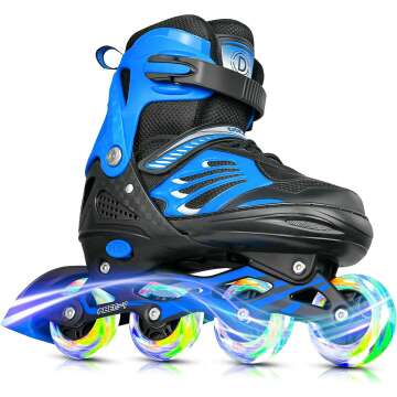 Light Up Adjustable Inline Skates for All Ages