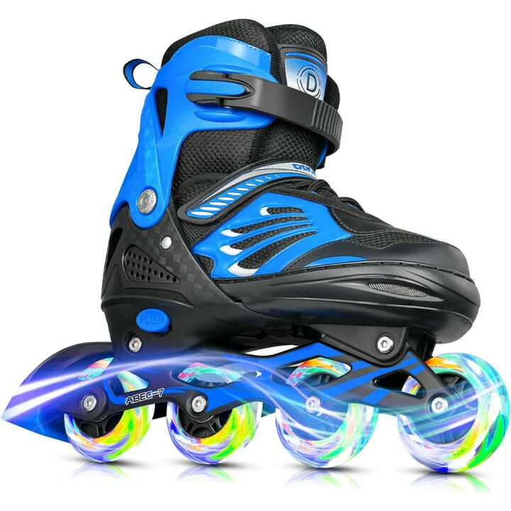 Light Up Adjustable Inline Skates for All Ages