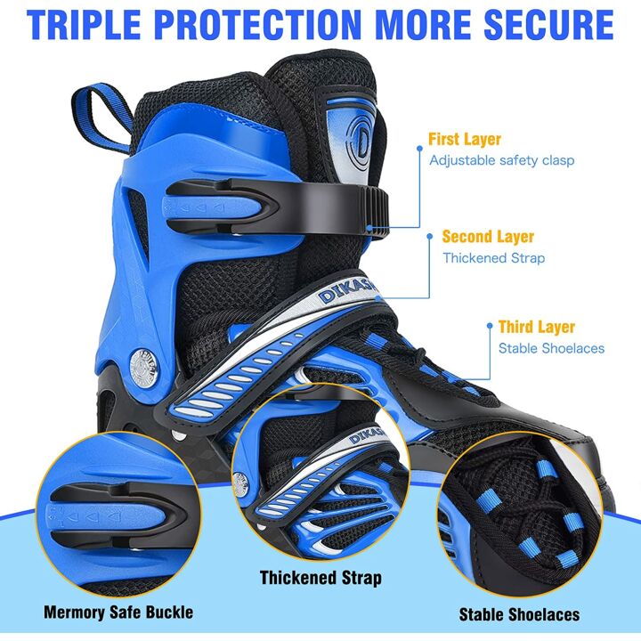 Light Up Adjustable Inline Skates for All Ages