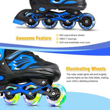 Light Up Adjustable Inline Skates for All Ages