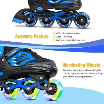 Light Up Adjustable Inline Skates for All Ages