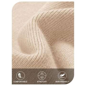 MEROKEETY Women's Winter Off Shoulder Bodycon Sweater Dress Formal Long Sleeve Elegant Cocktail Party Midi Maxi Dresses, Apricot, Small