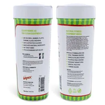 Wipex Gym Equipment Cleaner Gym Wipes - 75ct Workout Equipment Cleaner Wipes for Personal Use - Fitness Equipment, MMA Gear, Pilates, Spas, Gyms, Peloton Bikes, Watermelon Scent (4 Canisters)