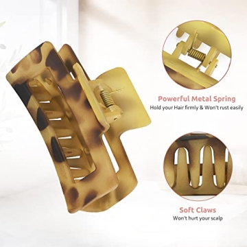 Lolalet 8 Colors Hair Claw Clips Non-Slip Durable Accessories