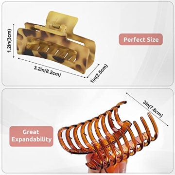 Lolalet 8 Colors Hair Claw Clips Non-Slip Durable Accessories