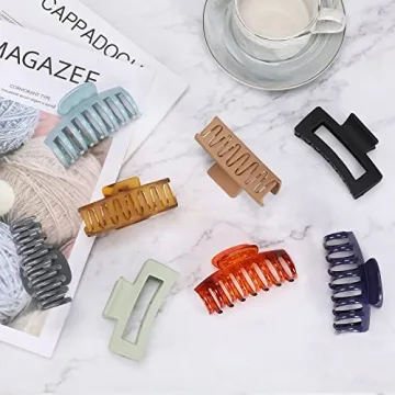 Lolalet 8 Colors Hair Claw Clips Non-Slip Durable Accessories