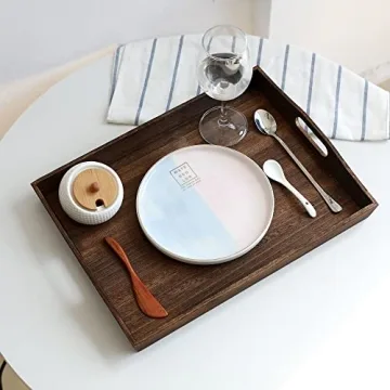HEITICUP Wooden Serving Tray - Elegant and Versatile