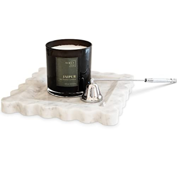 Elegant Scalloped Marble Tray for Home Decor