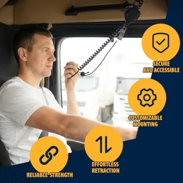 Durable CB Mic Retractable Holder for Safe Driving