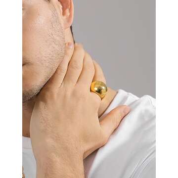 Oversized Chunky GOLDCHIC Dome Ring for Women