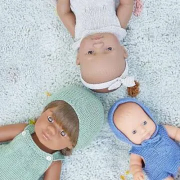 Miniland Doll 12 5/8'' Caucasian Girl (Polybag) - Made in Spain, Anatomically Correct, Quality, Inclusion