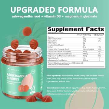 AFXMate Ashwagandha Gummies for Women, Vegan Supplement