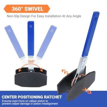 FLVDRBY Professional Brake Caliper Tool | 360 Rotating Ratchet