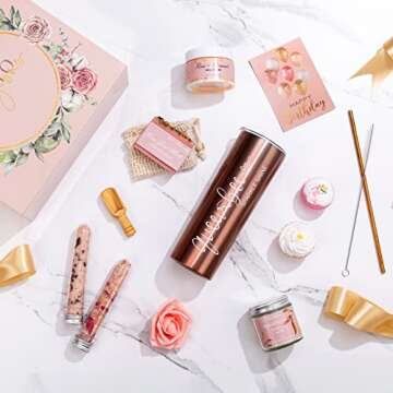 Luxury Gift Set Spa Box for Women Happy Birthday Gifts Basket Gift Ideas Relaxing Pamper Gifts for Best Friend Sister Her Wife Mom Mother Grandma Bday Bath Bridesmaid Gift Self Care Present