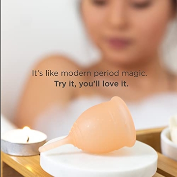 Saalt Soft Menstrual Cup - Best Sensitive Reusable Period Cup - Wear for 12 Hours - Tampon and Pad Alternative (Regular (Pack of 1), Desert Blush)