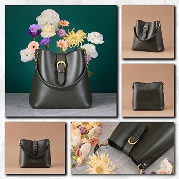Elegant Town Bucket Vegan Leather Bag for Women
