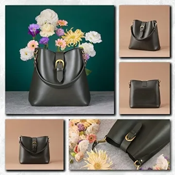 Elegant Town Bucket Vegan Leather Bag for Women