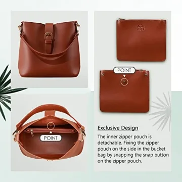 Elegant Town Bucket Vegan Leather Bag for Women