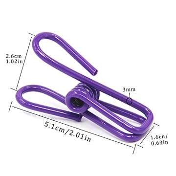 FymuSing 36pcs Utility Chip Bag Clips PVC-Coated 2" for Sealer for Sealing Food - Paper Holder, Clot...