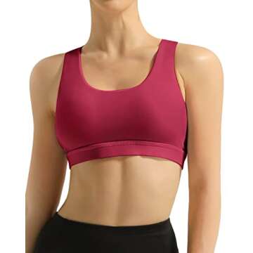 QUEENIEKE Women's Medium Support Strappy Back Energy Sport Bra Cotton Feel 6017