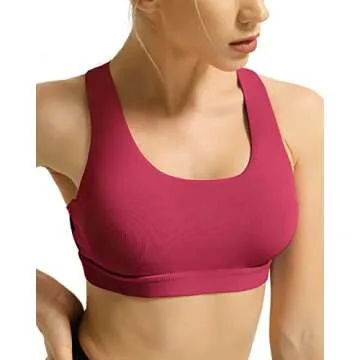 QUEENIEKE Women's Medium Support Strappy Sport Bra Comfortable Activewear