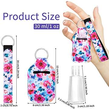 30pcs Hand Sanitizer Holders Set, Empty Travel Size Bottles Keychain Holders Set with 10pcs Lanyard ...