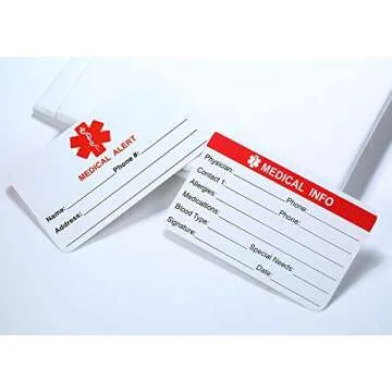 VNOX Stylish Heart Medical Alert Charm for Health Info