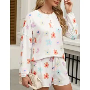 Comfortable Women Knit Pajama Set for Lounging and Sleep