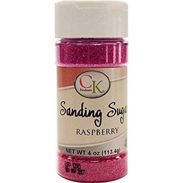 CK Products Cake Decorating Sanding Sugar Bottle, 4 oz, Raspberry