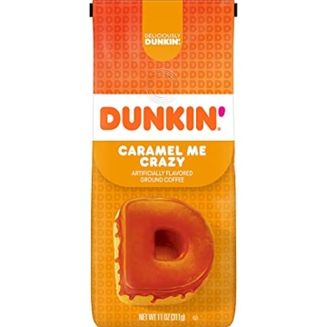 Dunkin' Caramel Me Crazy Flavored Ground Coffee - Indulge in Rich Bakery-Inspired Flavor